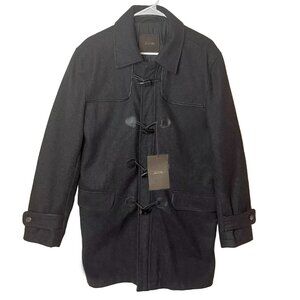 NEW $350 Macy's Tasso Elba Toggle Front Coat!  Gray Duffle Coat  Wool
